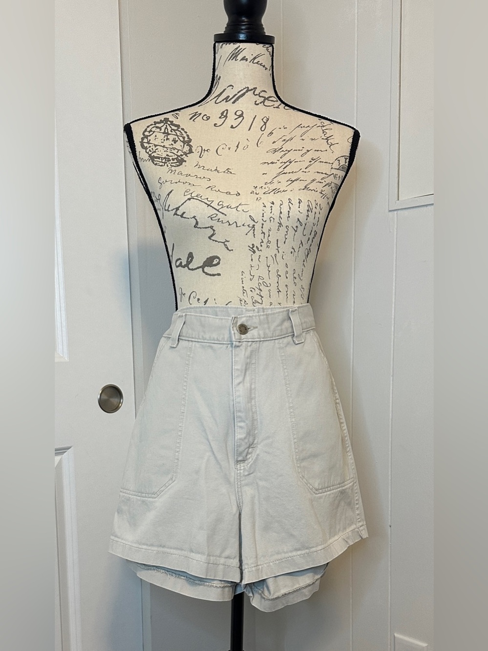 Vintage 90s Riveted by Lee High Waist Cotton Shorts Khaki Size 12/14